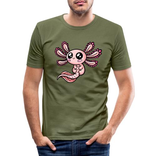 Axolotl Kawaii - Camiseta ajustada hombre