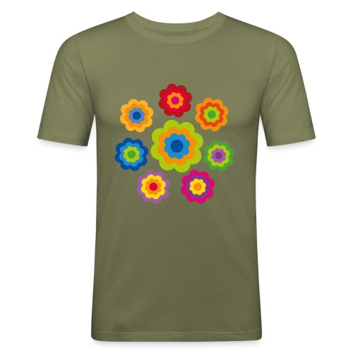 limited edition 4b flower power - Männer Slim Fit T-Shirt