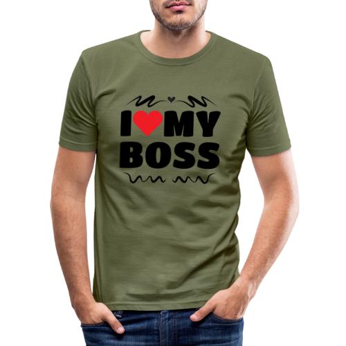 J’aime mon patron - T-shirt près du corps Homme