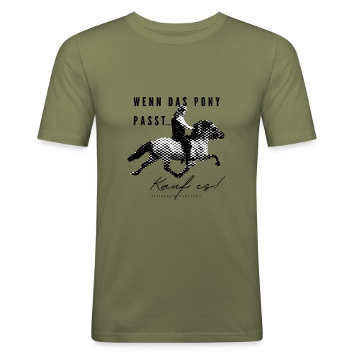 Pass Liebe Islandpferd - Männer Slim Fit T-Shirt