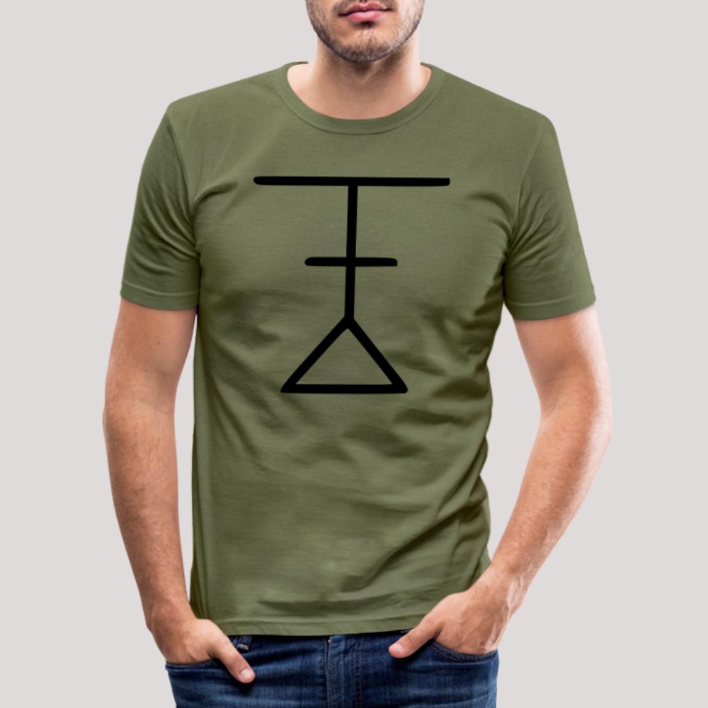 Ynglist Rune Schwarz - Männer Slim Fit T-Shirt khaki Grün