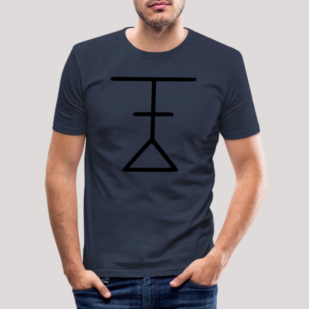 Ynglist Rune Schwarz - Männer Slim Fit T-Shirt Navy