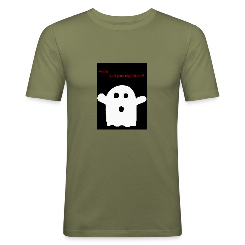 Cute Ghost - Miesten tyköistuva t-paita