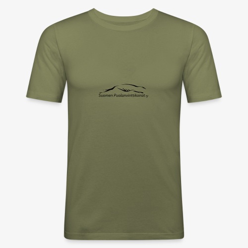 SUP logo musta - Miesten tyköistuva t-paita