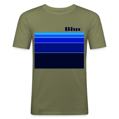 Blue - Männer Slim Fit T-Shirt
