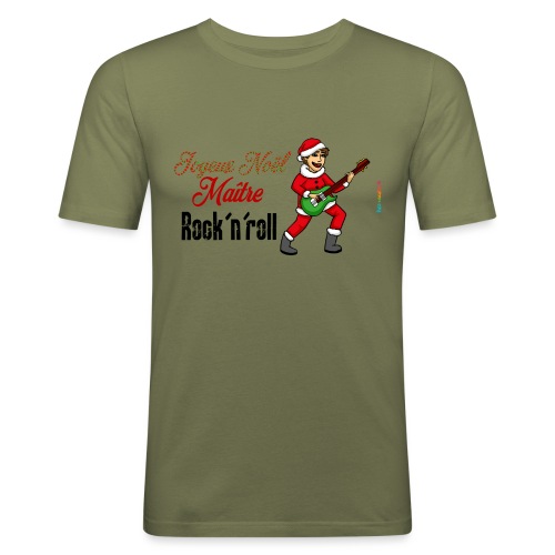 Joyeux Noel Maître Rock N Roll - T-shirt près du corps Homme