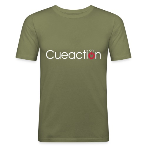 cueaction snooker - Männer Slim Fit T-Shirt