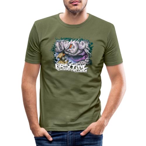 first time you pushed that button - Männer Slim Fit T-Shirt