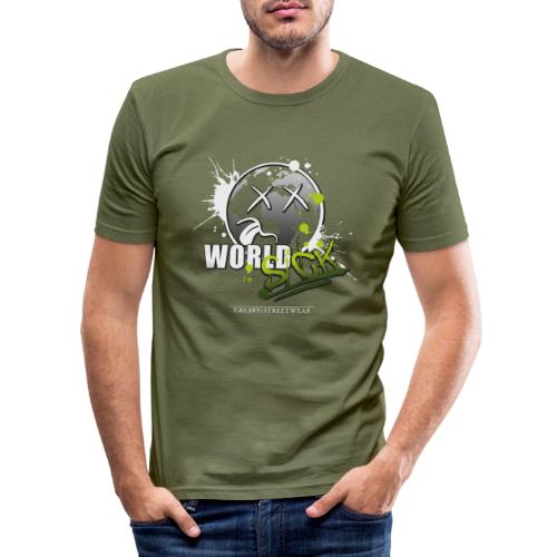 world sick - Männer Slim Fit T-Shirt