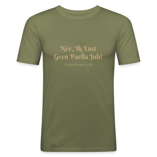 Ik lust geen paella - Mannen slim fit T-shirt