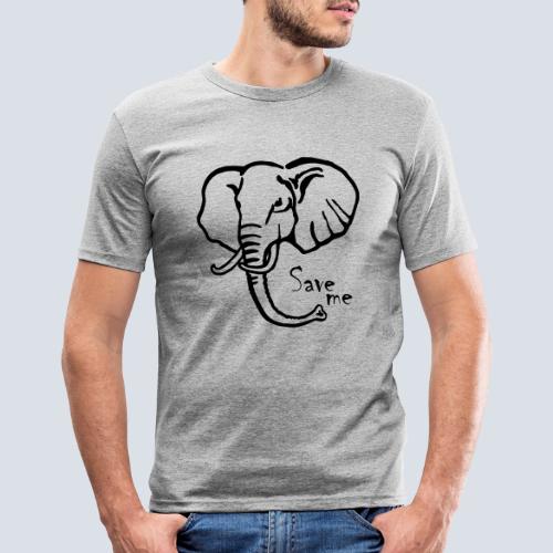 Afrika-Elefant I Save me - Männer Slim Fit T-Shirt
