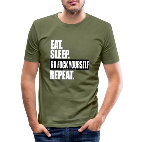 eat sleep ... repeat - Männer Slim Fit T-Shirt