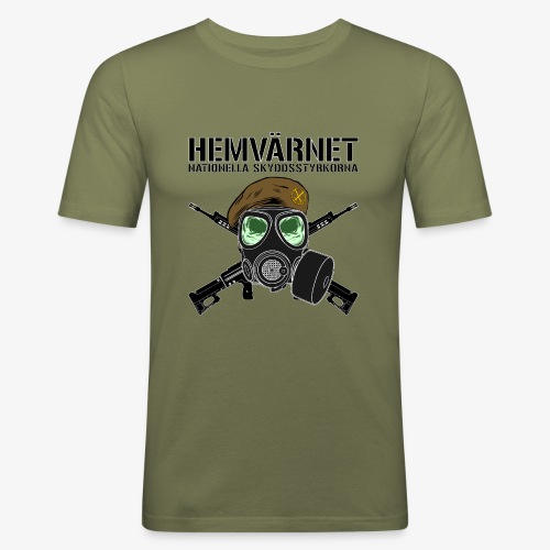 Hemvärnet - Skyddsmask 90 + Ak 4C - Slim Fit T-shirt herr