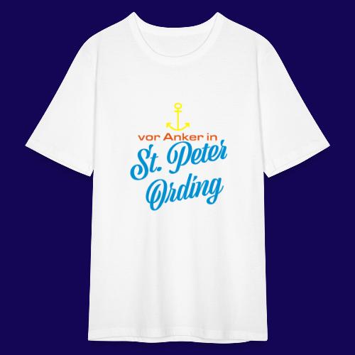 Vor Anker in St. Peter-Ording: maritimes Motiv - Männer Slim Fit T-Shirt