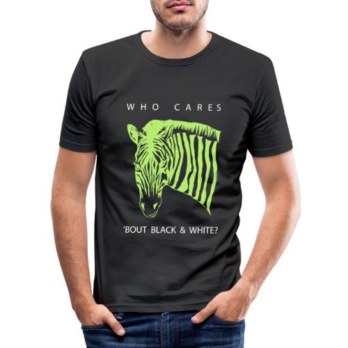 Zebra Who Cares? - Männer Slim Fit T-Shirt