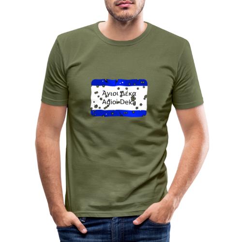 agioi deka - Männer Slim Fit T-Shirt