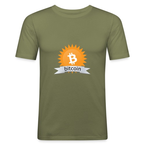 Bitcoin logo - Mannen slim fit T-shirt