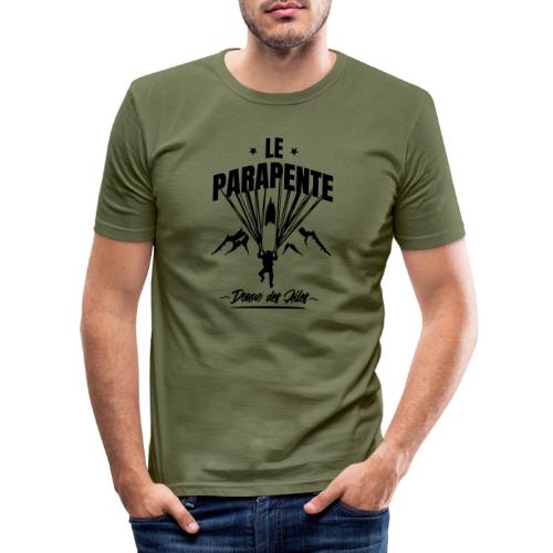 LE PARAPENTE DONNE DES AILES ! (flex) - T-shirt près du corps Homme