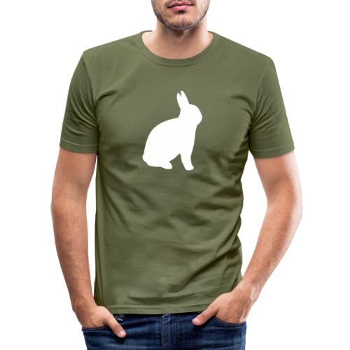 T-shirt personnalisable avec votre texte (lapin) - T-shirt près du corps Homme