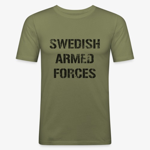 SWEDISH ARMED FORCES Rugged + SWE Flag - Slim Fit T-shirt herr
