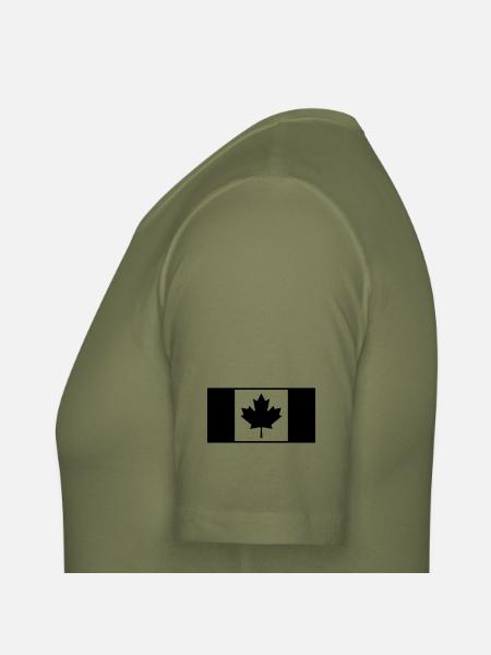 Canadian Tactical Flag - Men's Slim Fit T-Shirt - khaki green