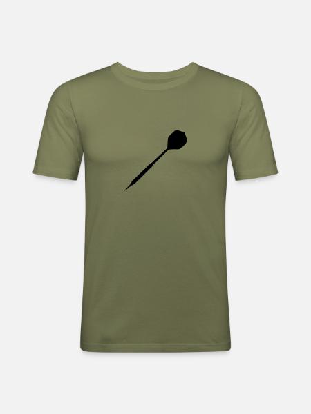 crosshairs, dart - Men's Slim Fit T-Shirt - khaki green