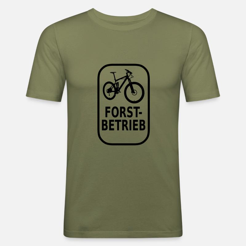 Forstbetrieb - Männer Slim Fit T-Shirt - Khaki Grün