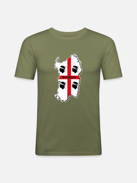 Saradonia - Men's Slim Fit T-Shirt - khaki green