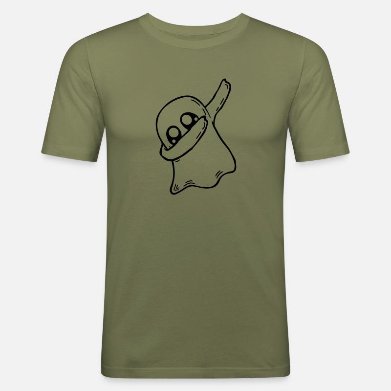 Geist dabbing dab dance - Männer Slim Fit T-Shirt - Khaki Grün