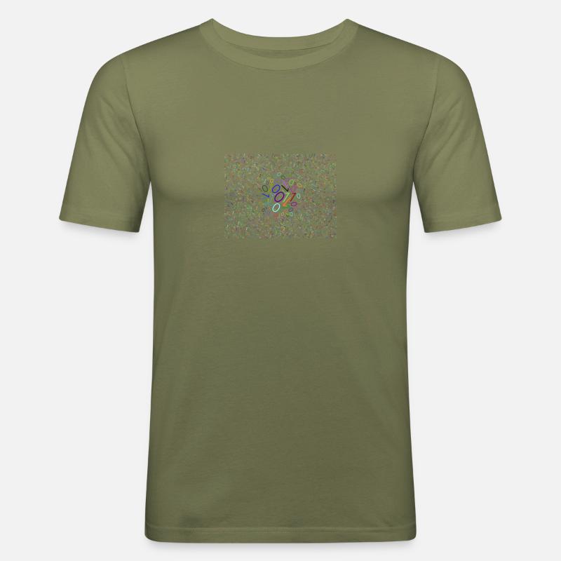 Farbe des Binärcodes - Männer Slim Fit T-Shirt - Khaki Grün