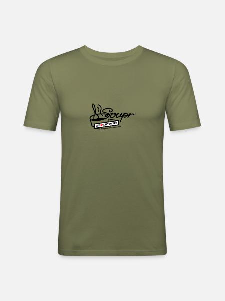 Soupr Soupbowl - Men's Slim Fit T-Shirt - khaki green