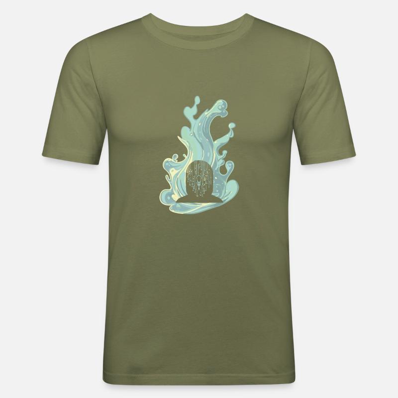 Cybersecurity Encryption - Männer Slim Fit T-Shirt - Khaki Grün