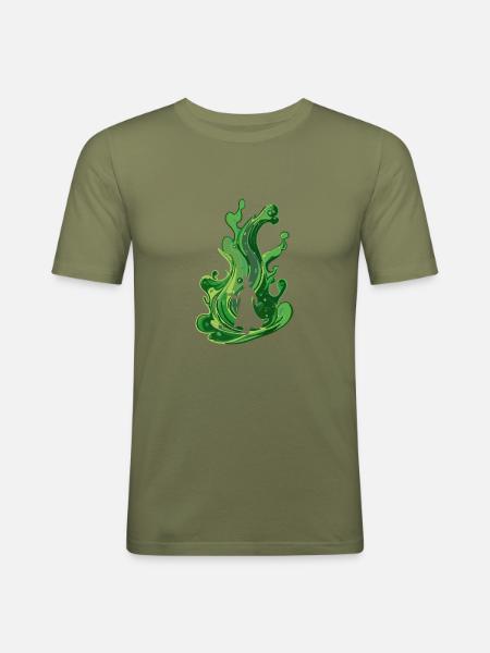 Magier Zauberer Buehne - Männer Slim Fit T-Shirt - Khaki Grün