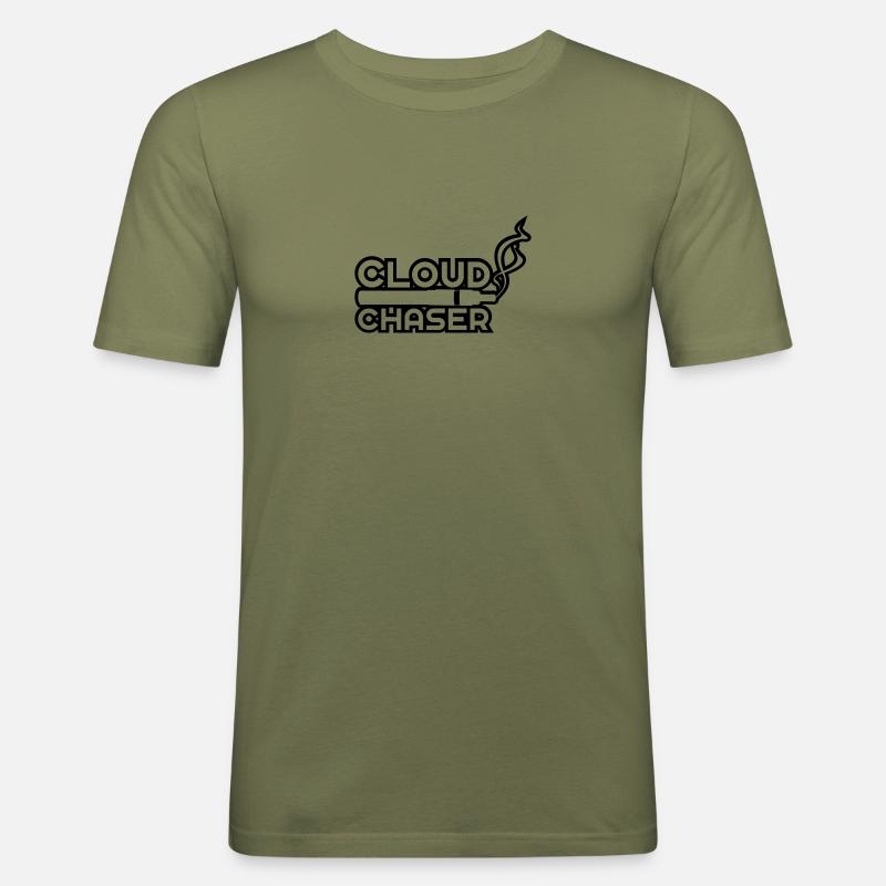 Cloudchaser - Männer Slim Fit T-Shirt - Khaki Grün
