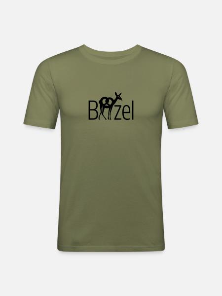 BREHzel Brezel - Männer Slim Fit T-Shirt - Khaki Grün