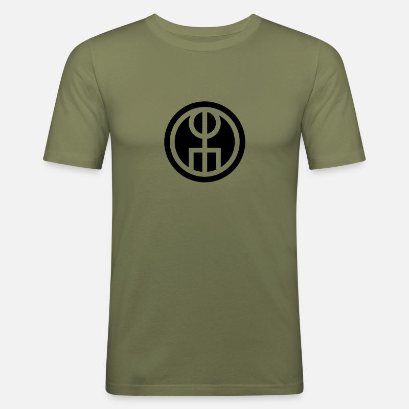 Galdrastafir, Isländisch Binde Rune, Love - Männer Slim Fit T-Shirt - Khaki Grün