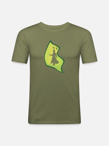 Magier Magie Mystisch - Männer Slim Fit T-Shirt - Khaki Grün