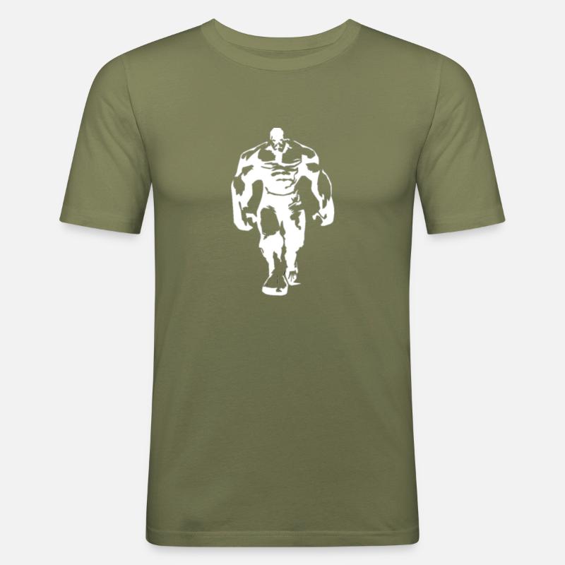 Koloss - Männer Slim Fit T-Shirt - Khaki Grün