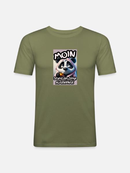 Augenringe am Morgen - Männer Slim Fit T-Shirt - Khaki Grün