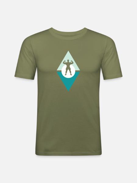 Wrestling Kampfkunst - Männer Slim Fit T-Shirt - Khaki Grün