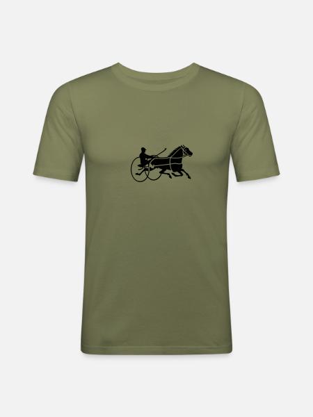 Traber / trotter (19JH, 1c) - Men's Slim Fit T-Shirt - khaki green