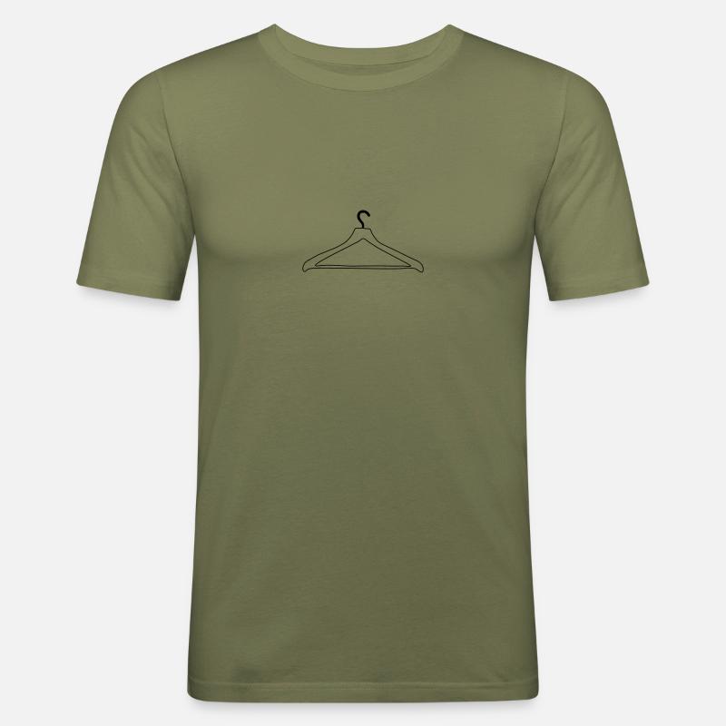 kleiderbügel - Männer Slim Fit T-Shirt - Khaki Grün