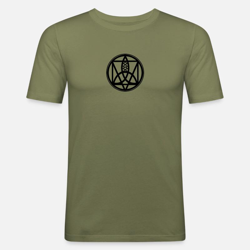 AEP All Elements Power - Männer Slim Fit T-Shirt - Khaki Grün