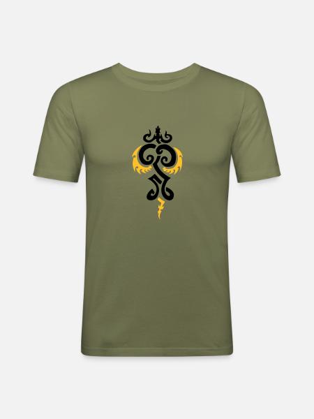 dragon tattoo - Men's Slim Fit T-Shirt - khaki green