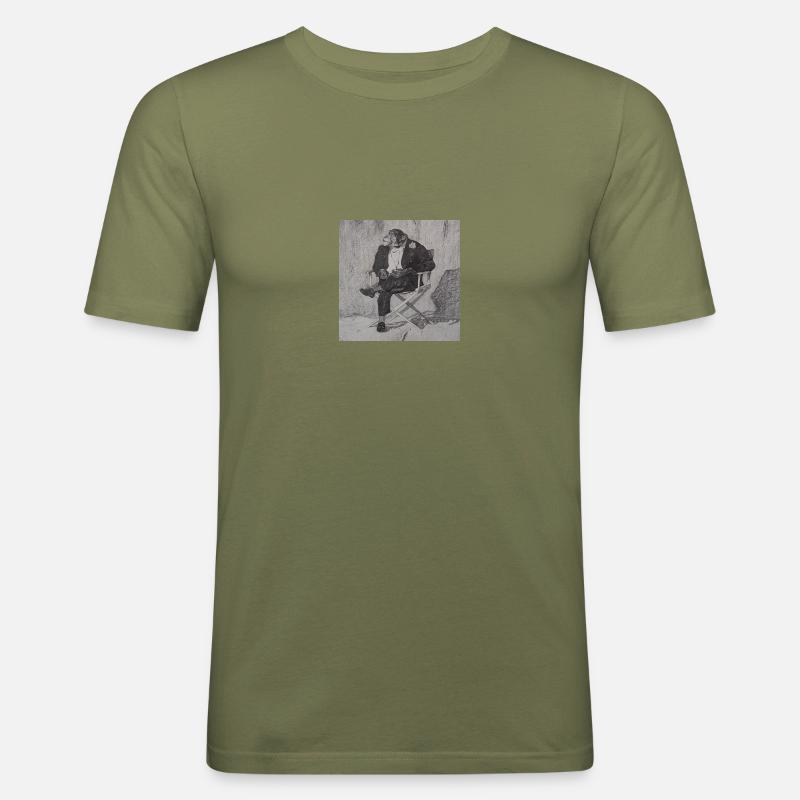 8C662CFF 1AAF 47E6 B5FD CD4E92BFBA4B - Men's Slim Fit T-Shirt - khaki green
