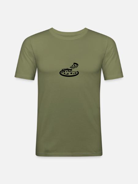 Pizza lover - Men's Slim Fit T-Shirt - khaki green