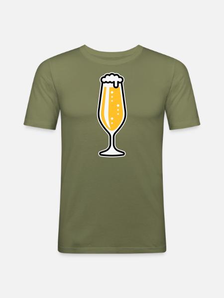 XLustig Fun - Men's Slim Fit T-Shirt - khaki green