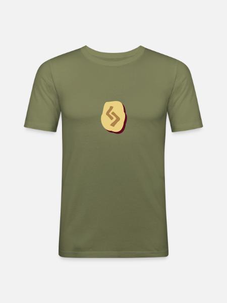 Jeran Rune - Men's Slim Fit T-Shirt - khaki green