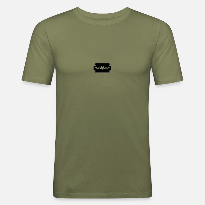 razorblade - Männer Slim Fit T-Shirt - Khaki Grün