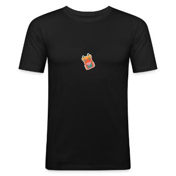 Rucksack - Männer Slim Fit T-Shirt - Schwarz - Vorne - Nik (191cm)
